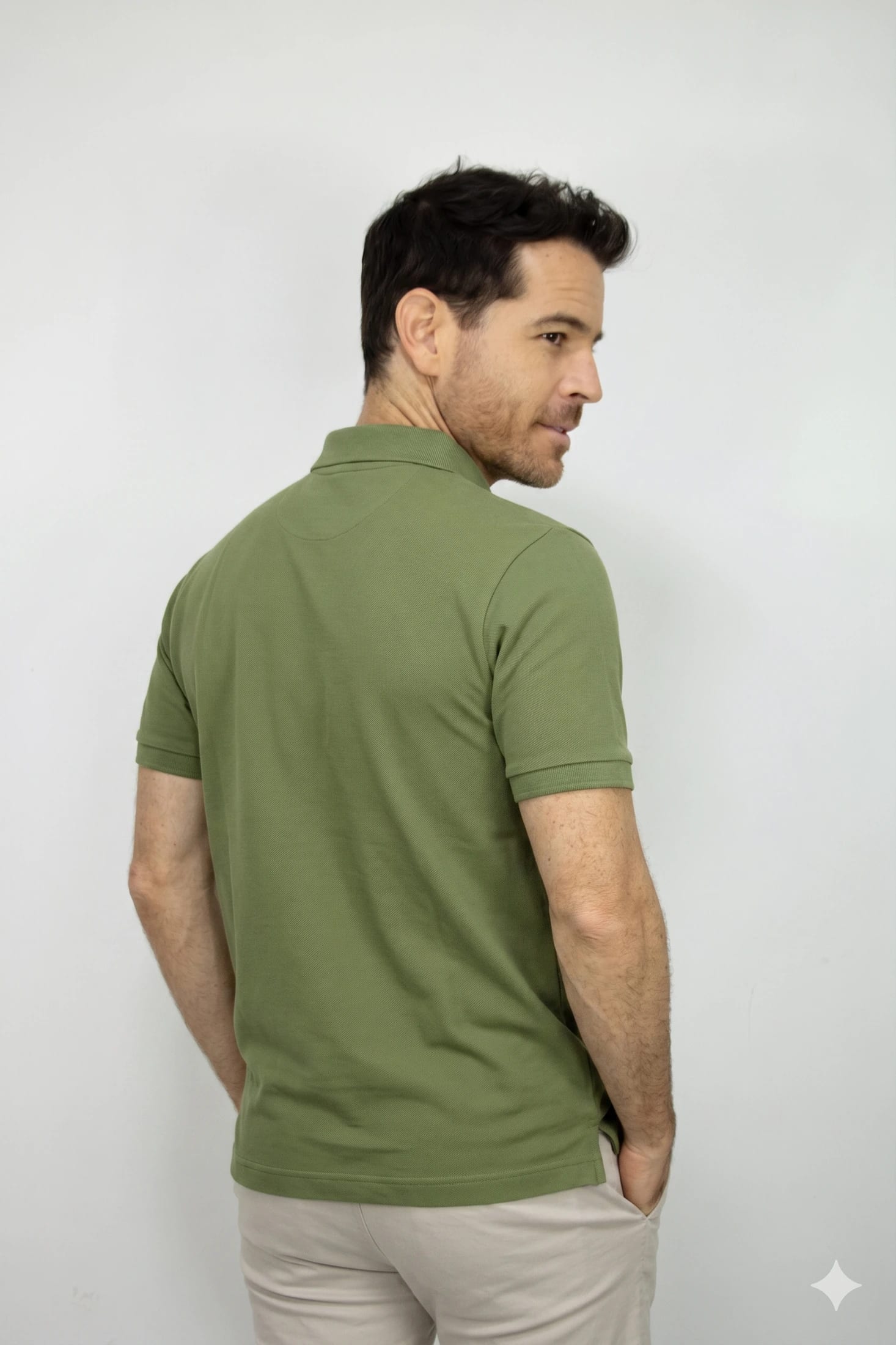 Polo Deportiva Verde Para Hombre - imagen 3