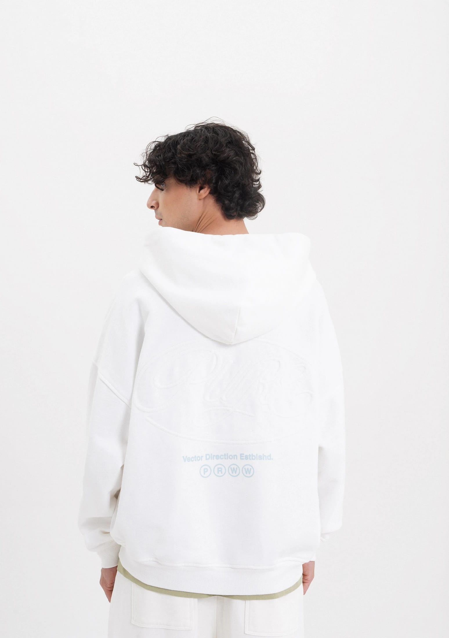 Across The Lines White Zip Hoodie - imagen 3