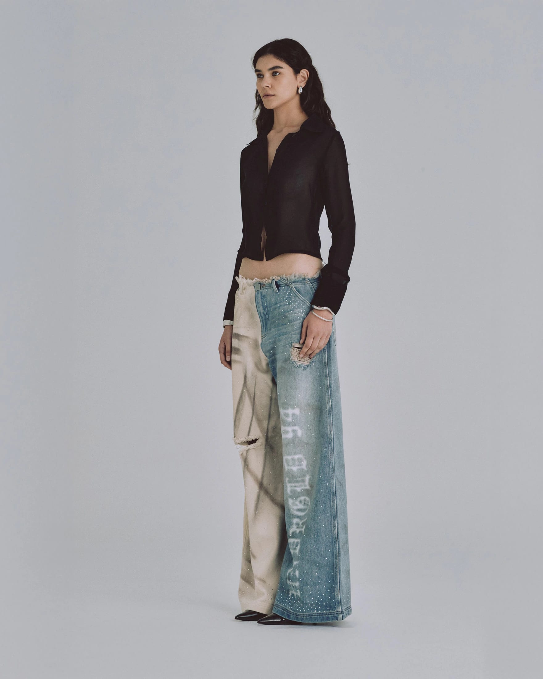W Basics Transparent Shirt Black - imagen 5