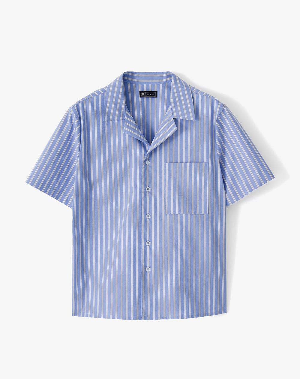 Camisa + bermuda de pijama algodón azul con rayas hombre - imagen 8