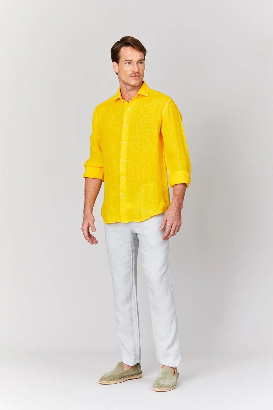 men’s linen shirt banana basic - imagen 6