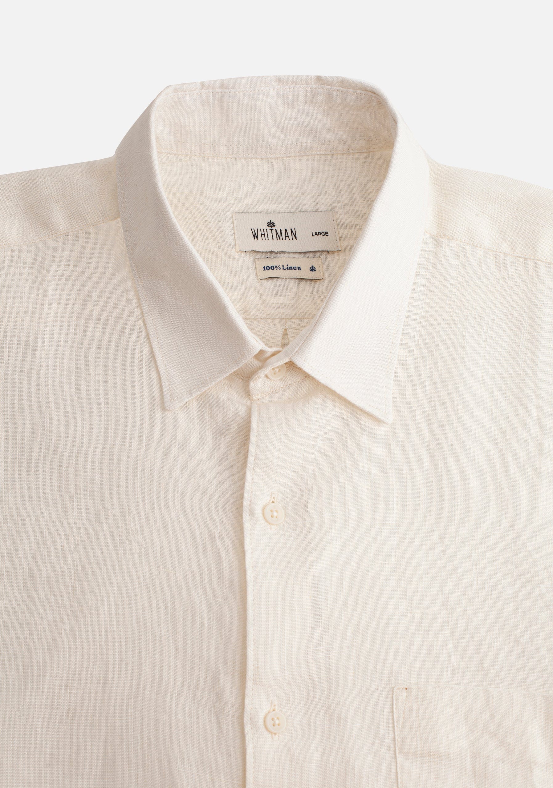 Camisa H Harlem Unicolor Marfil - imagen 3