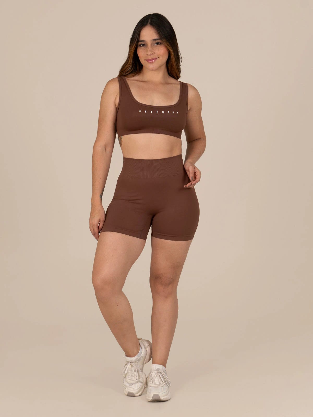 Central short set seamless cafe - imagen 1