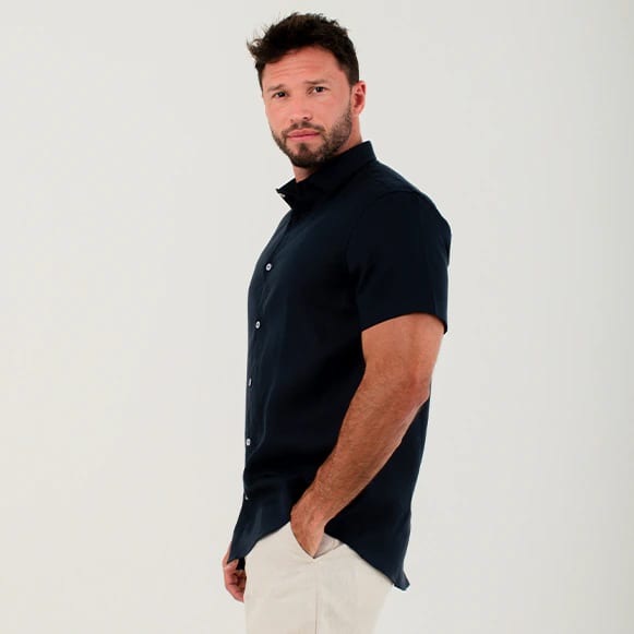 CAMISA MC 100% LINO HOMBRE - imagen 10