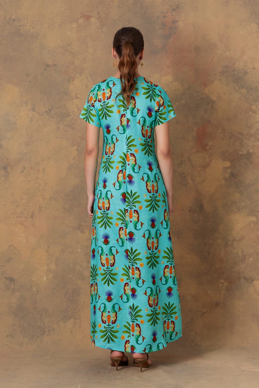 Wome's dress linen marea green - imagen 12