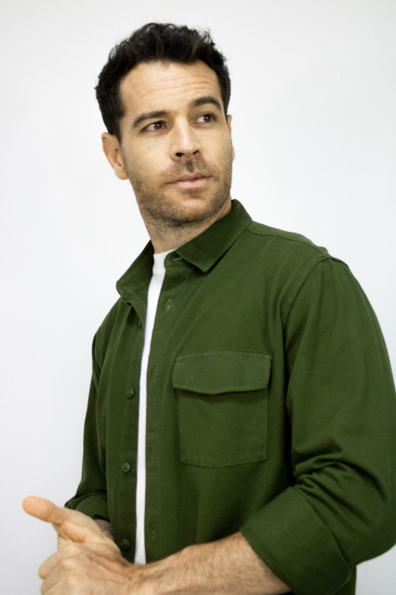 SOBRECAMISA  MANGA LARGA VERDE PARA HOMBRE - imagen 4