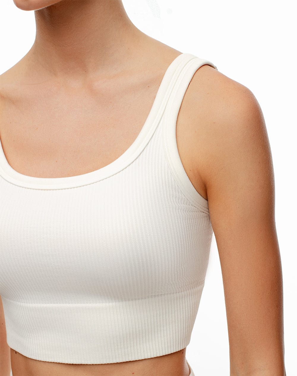 Crop top deportivo mujer seamless blanco - imagen 4
