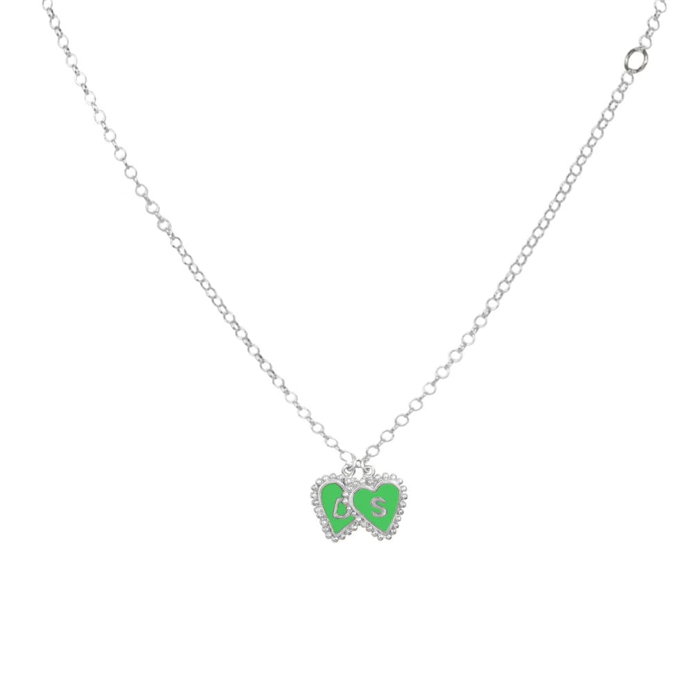 PreOrder Cadena 2 Letras Heart Plata - imagen 9