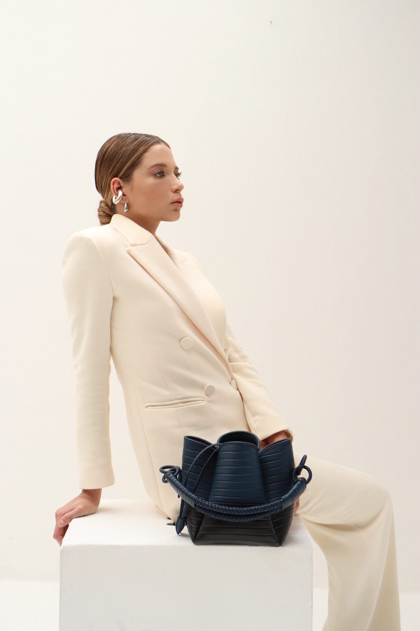 Tulip Oxford Bag, Black & Blue - imagen 2