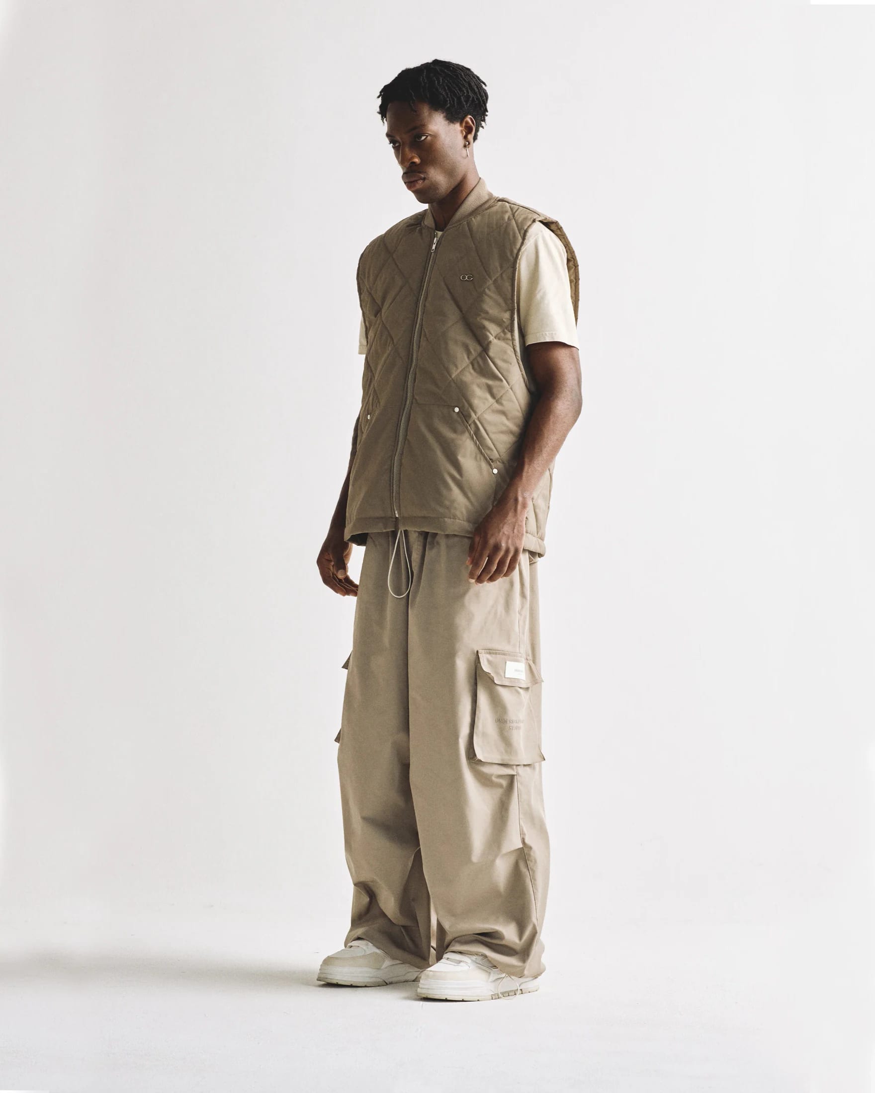 Basics Parachute V2 Cargo Pants Cream - imagen 6