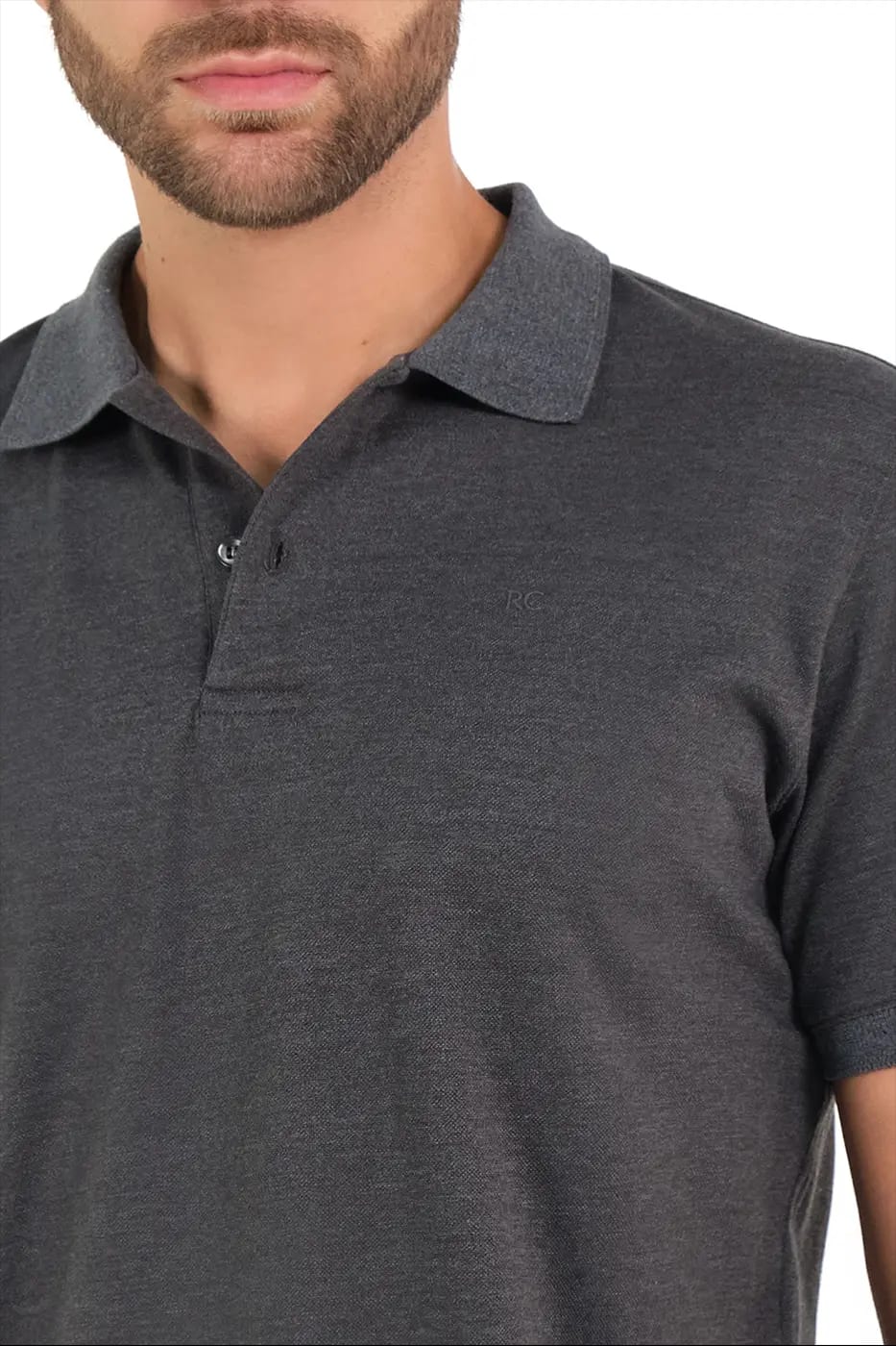 Camiseta Polo 100% Algodón Piqué Gris - imagen 3