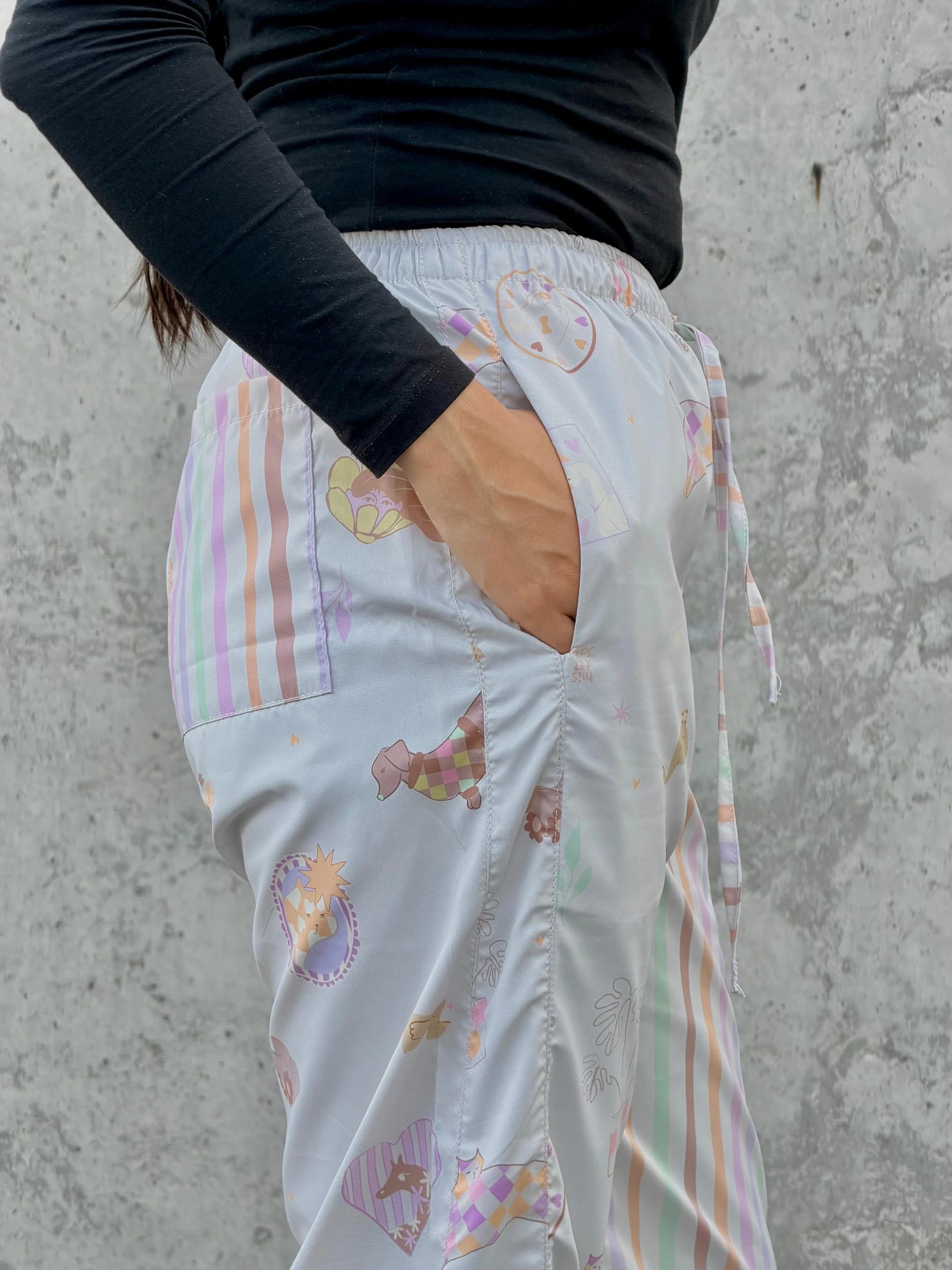 Pantalón Crema Combinado - imagen 4