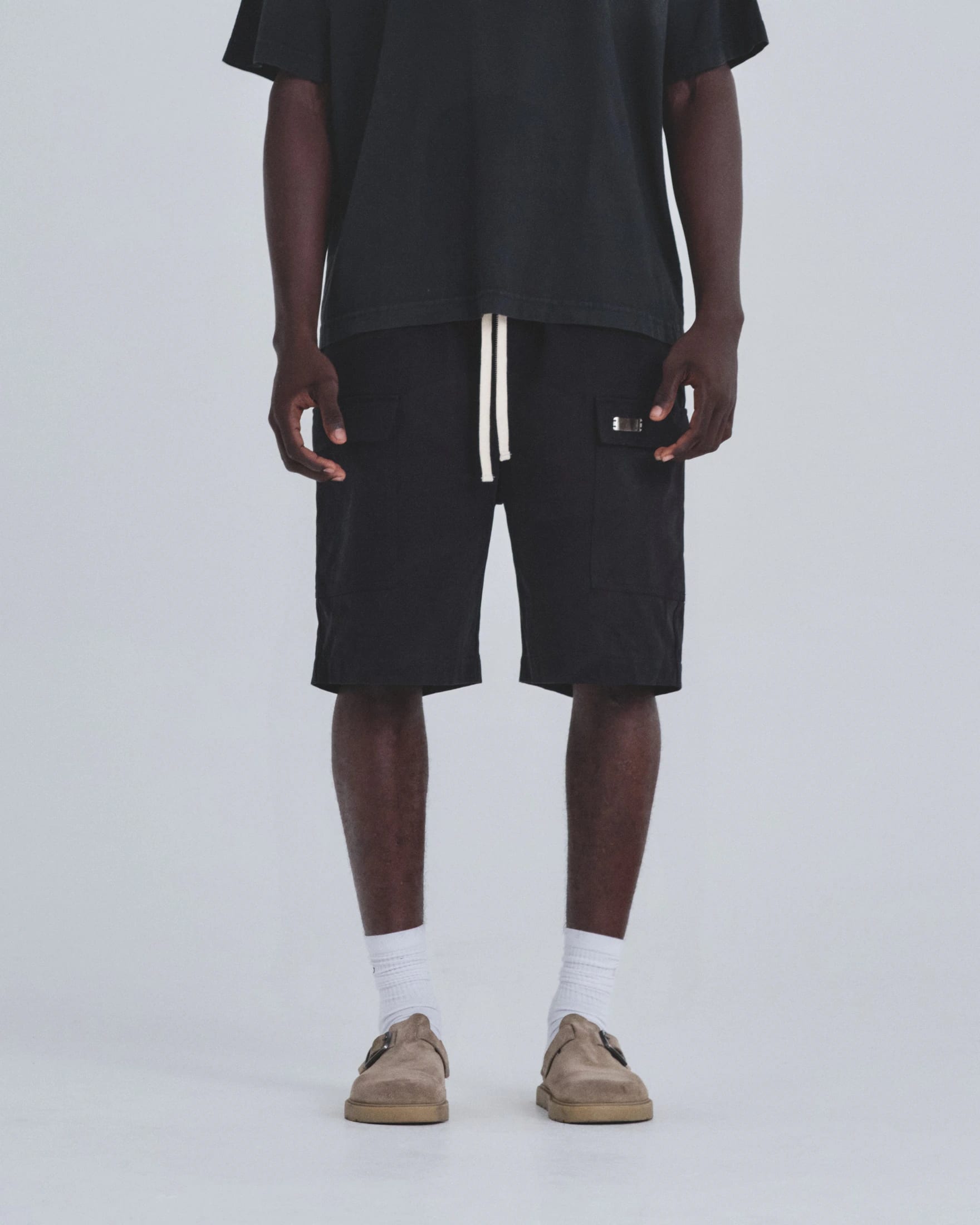 Basics Utility Zippered Shorts Black - imagen 2