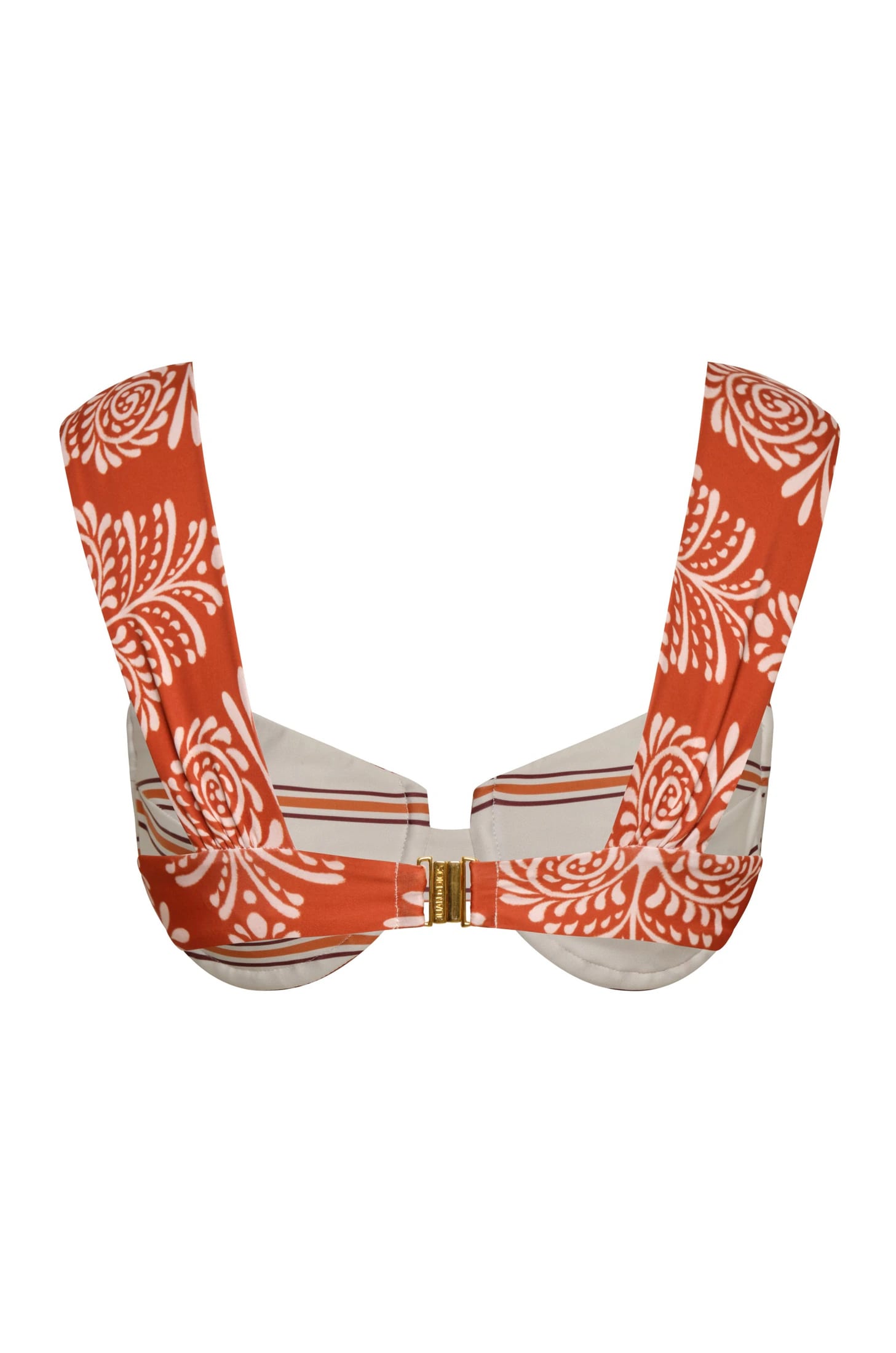 Sabina Top / Red Arabesque - Orange Stripes - imagen 3