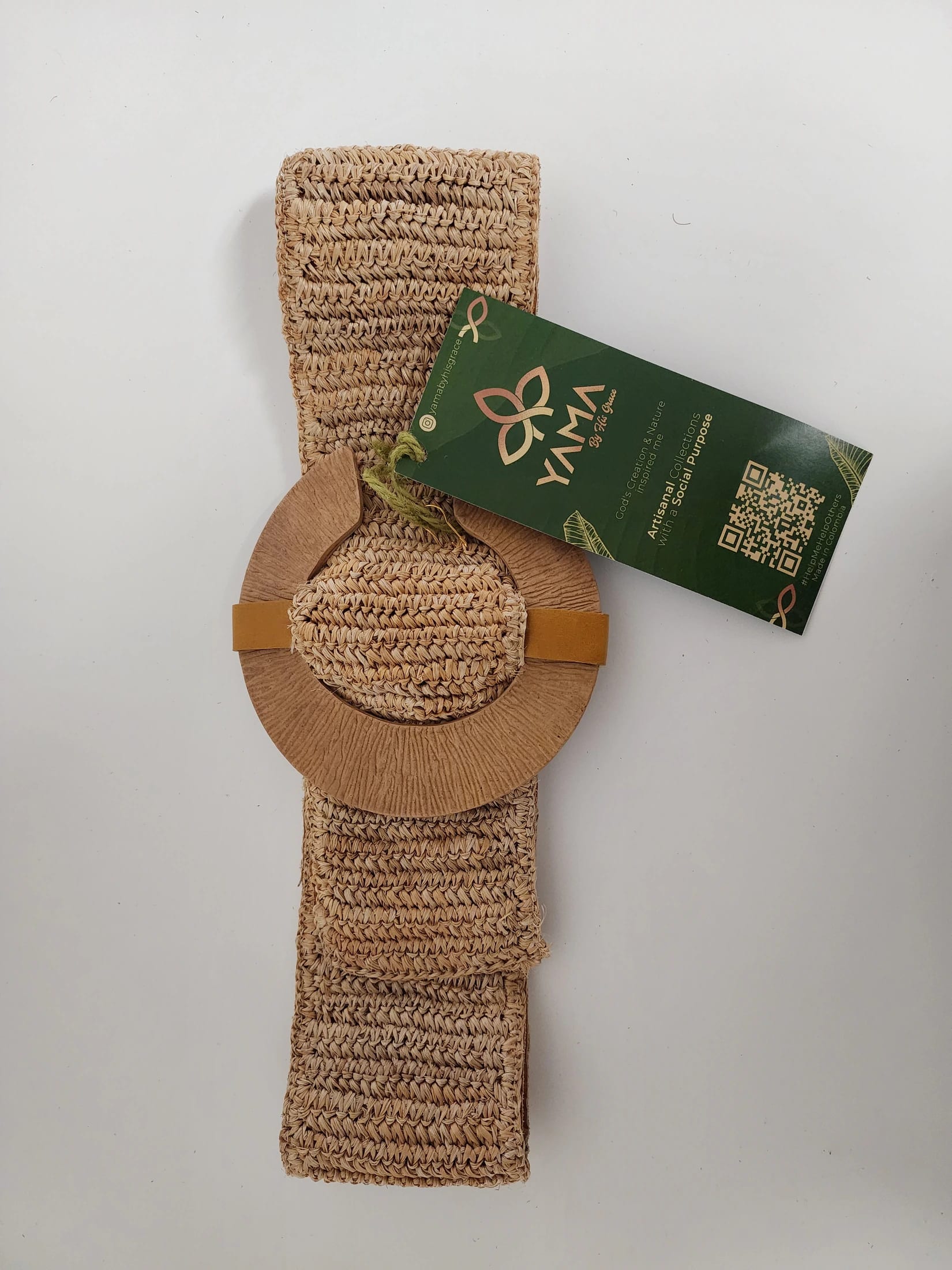 Natural Fiber Wood Belt - imagen 3