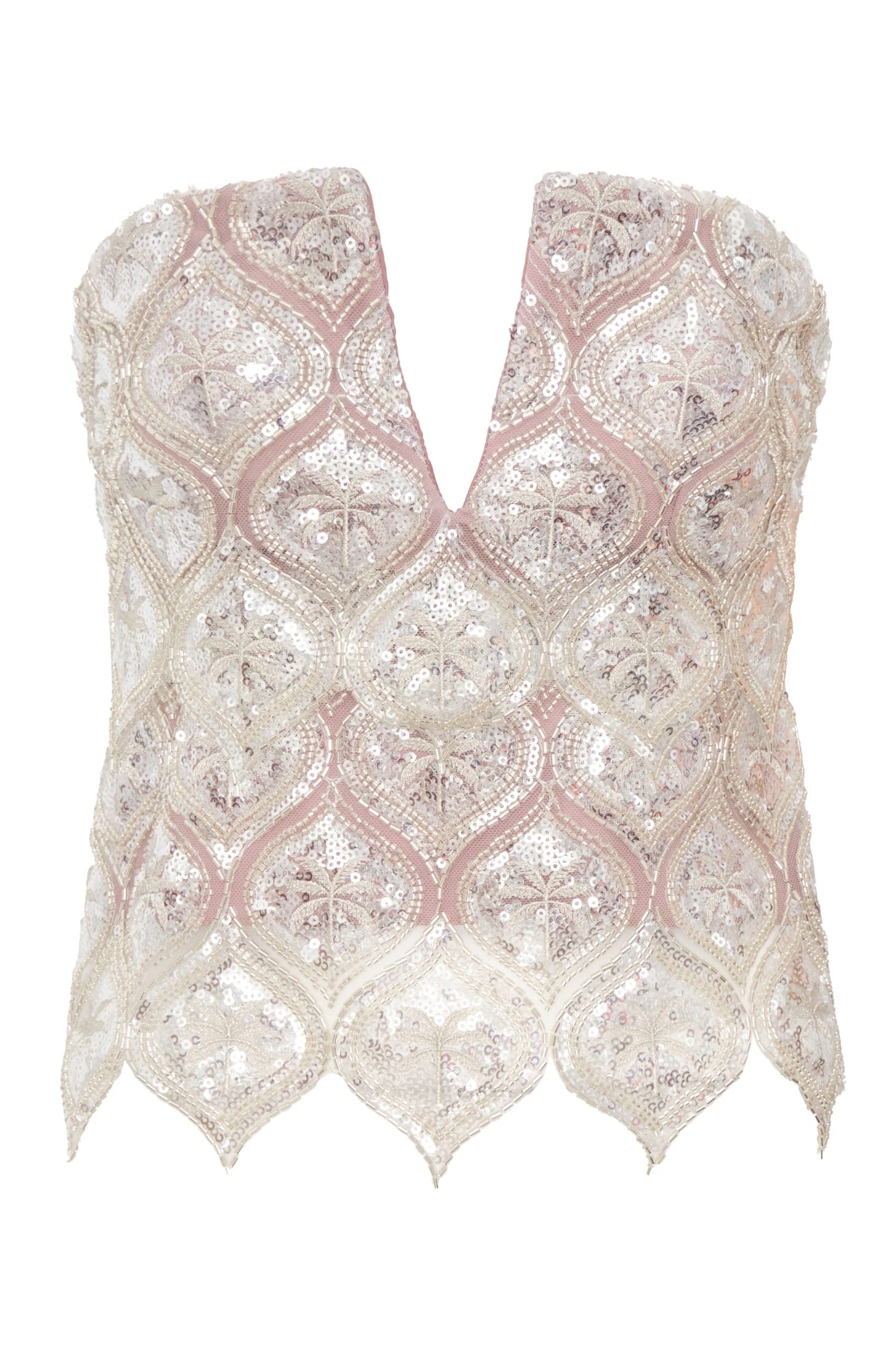 Luciana Palms Sequined Top / Silver - imagen 1