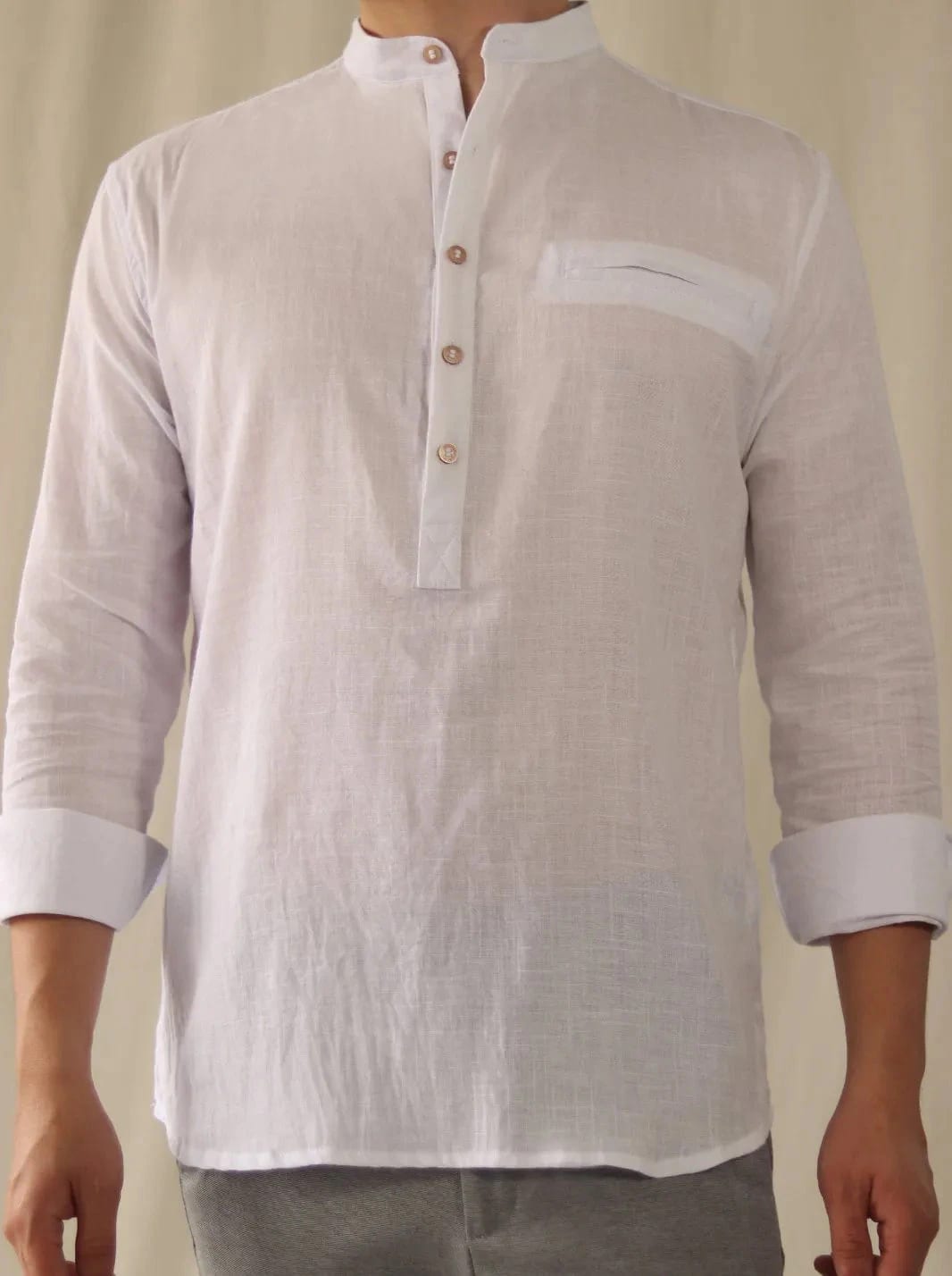 CAMISA BOHEMIA LINO ALGODÓN - imagen 5