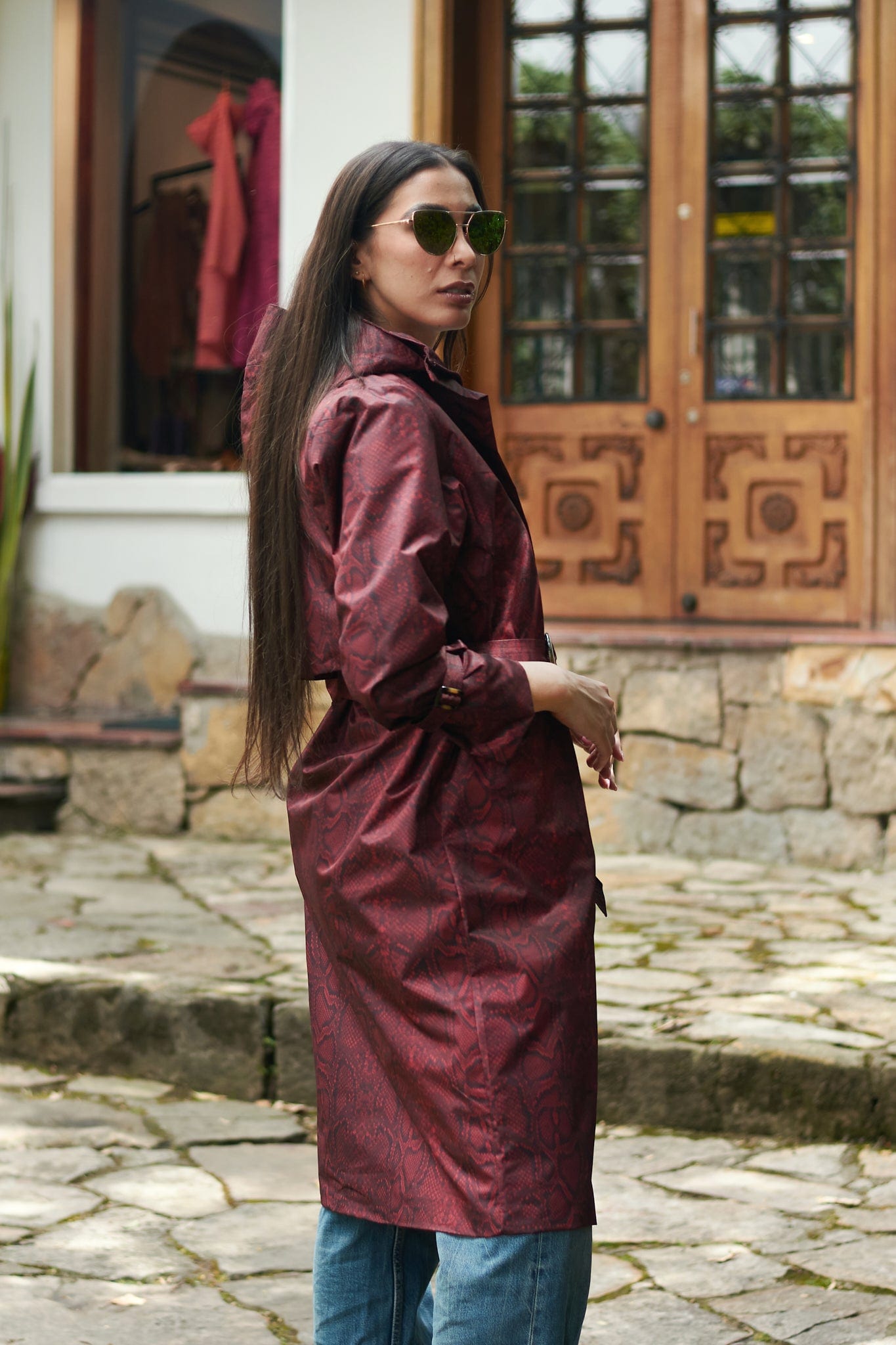 GABARDINA PITÓN REPELENTE AL AGUA VINOTINTO - imagen 2
