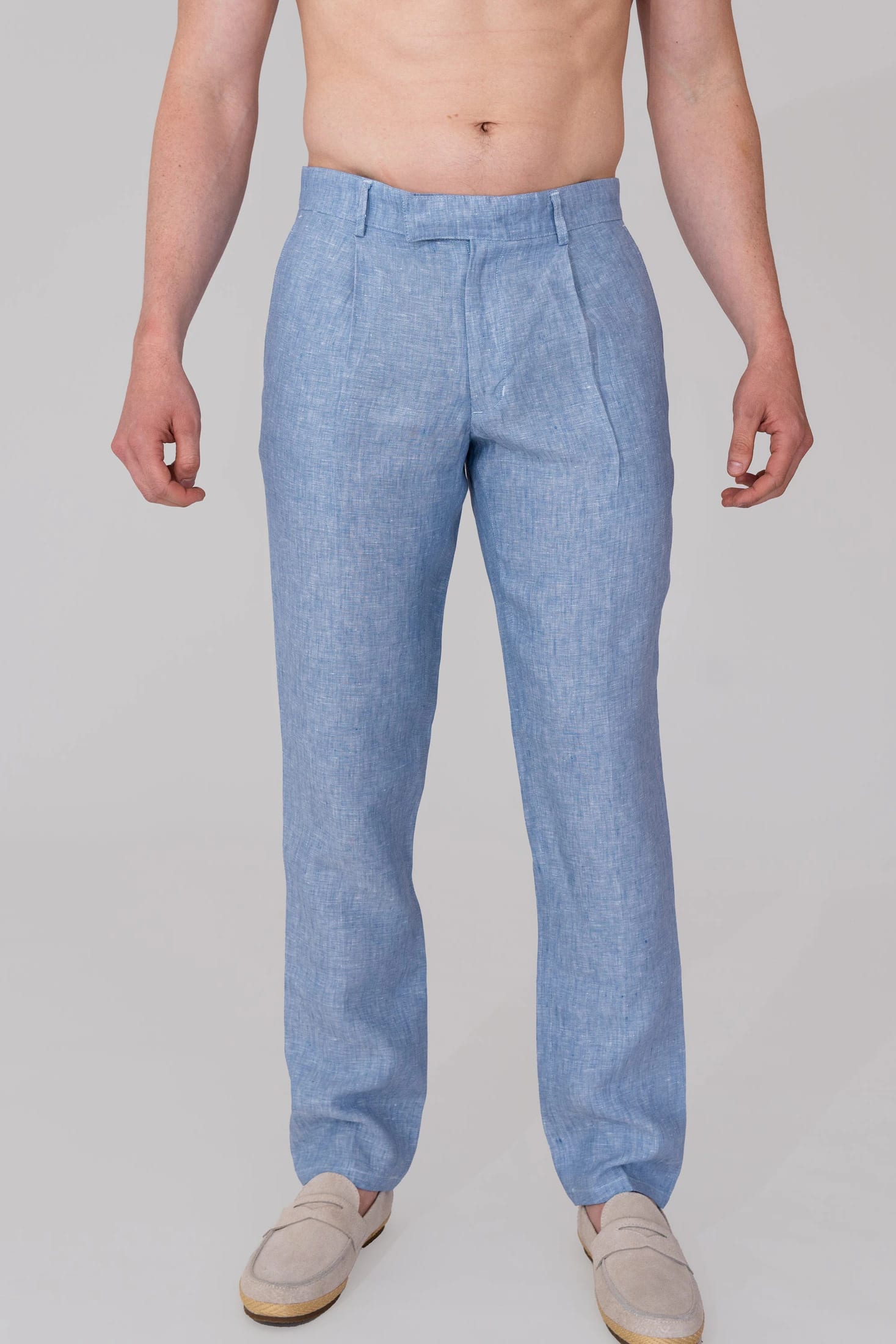 Pantalón Con Prenses 100% Lino - European Flax - imagen 1