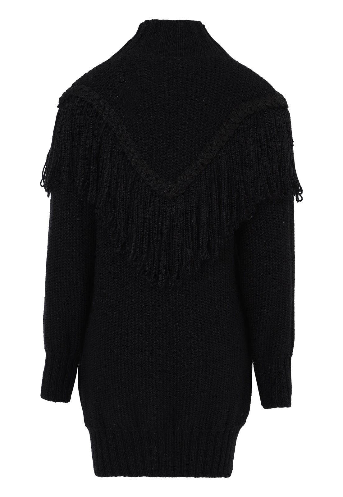 V NECK FRINGES BRAID SWEATER - imagen 3
