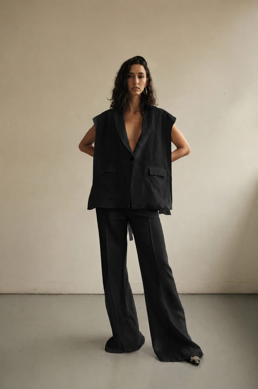 Pantalón Aire de lino | Negro - imagen 3