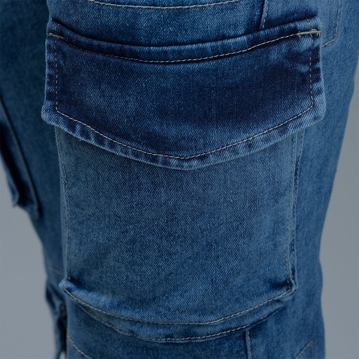 Jeans Cargo Azul Mujer - imagen 12