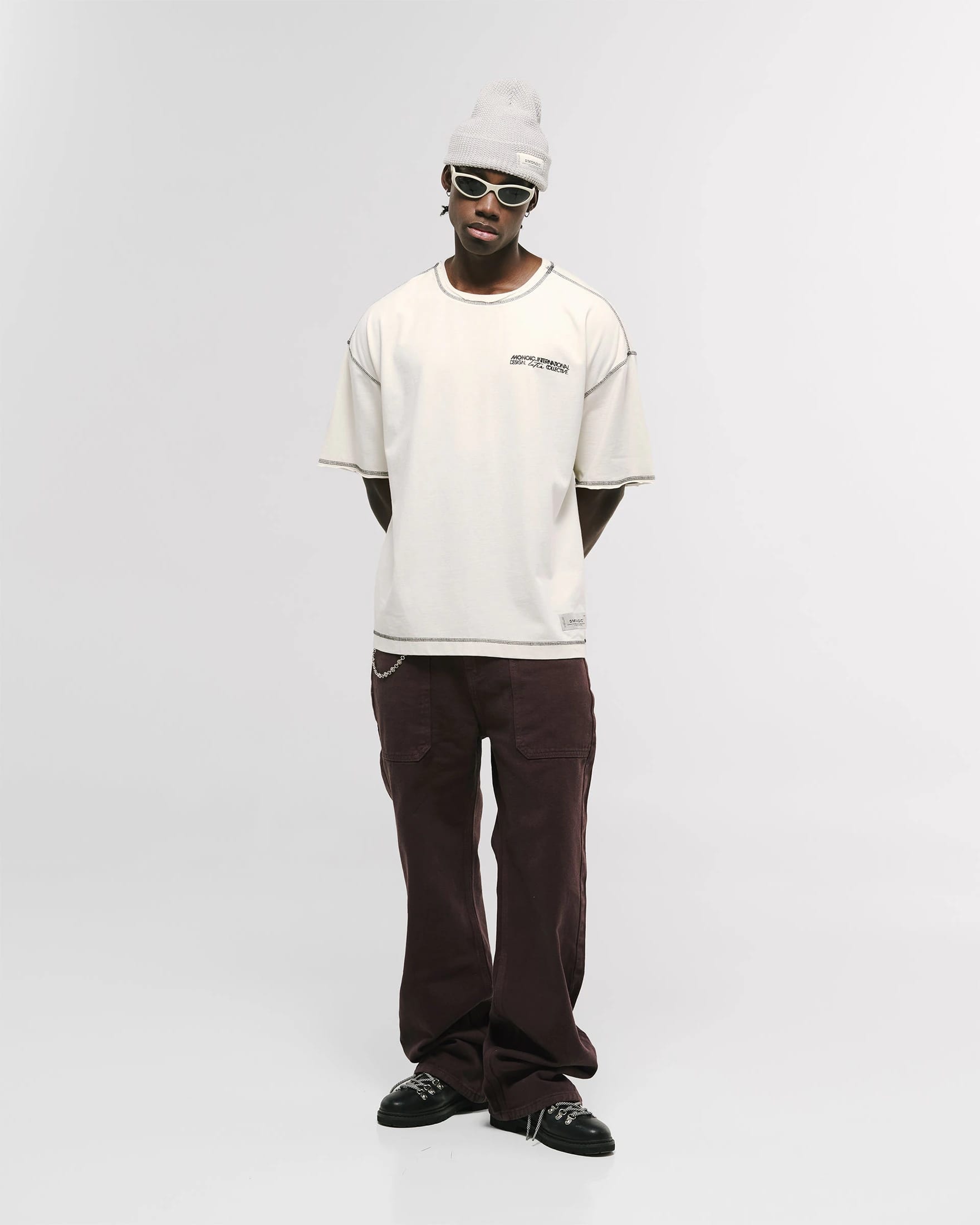 Camiseta Boxy Fit Design Collective - Off White - imagen 4