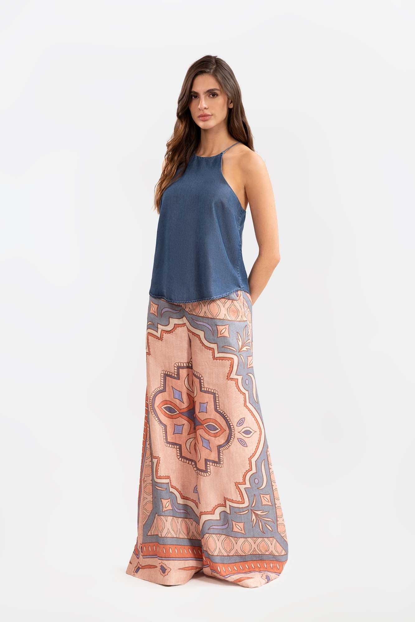 Pantalón Jazmín Rosado Azul - imagen 2