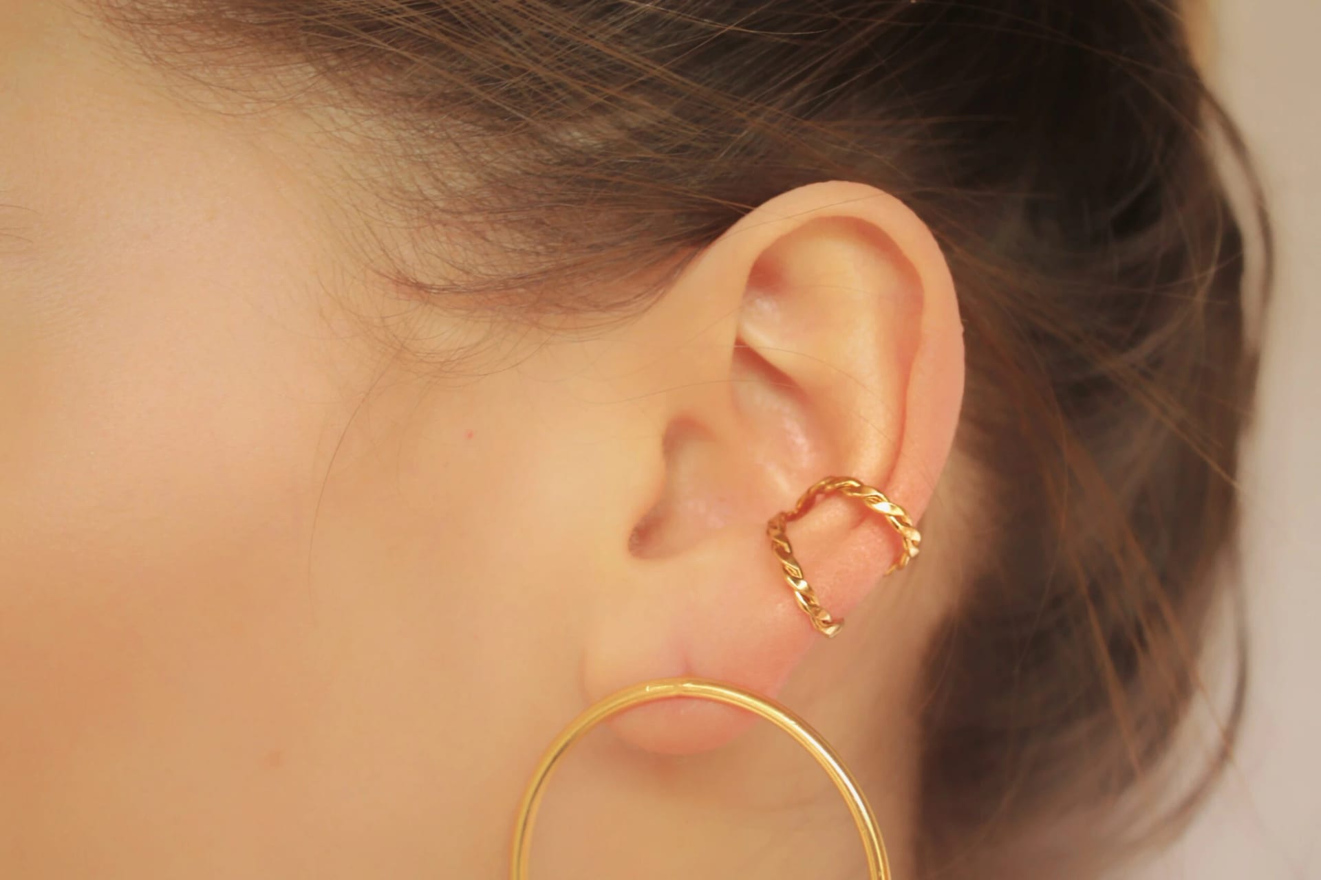 Earcuff entorchado estrecho - imagen 4