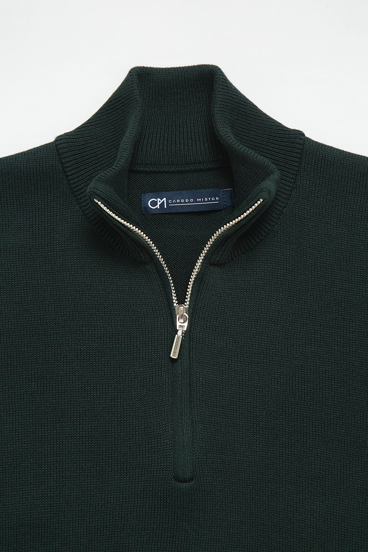 Saco Half Zip Algodón Verde Botella - imagen 2