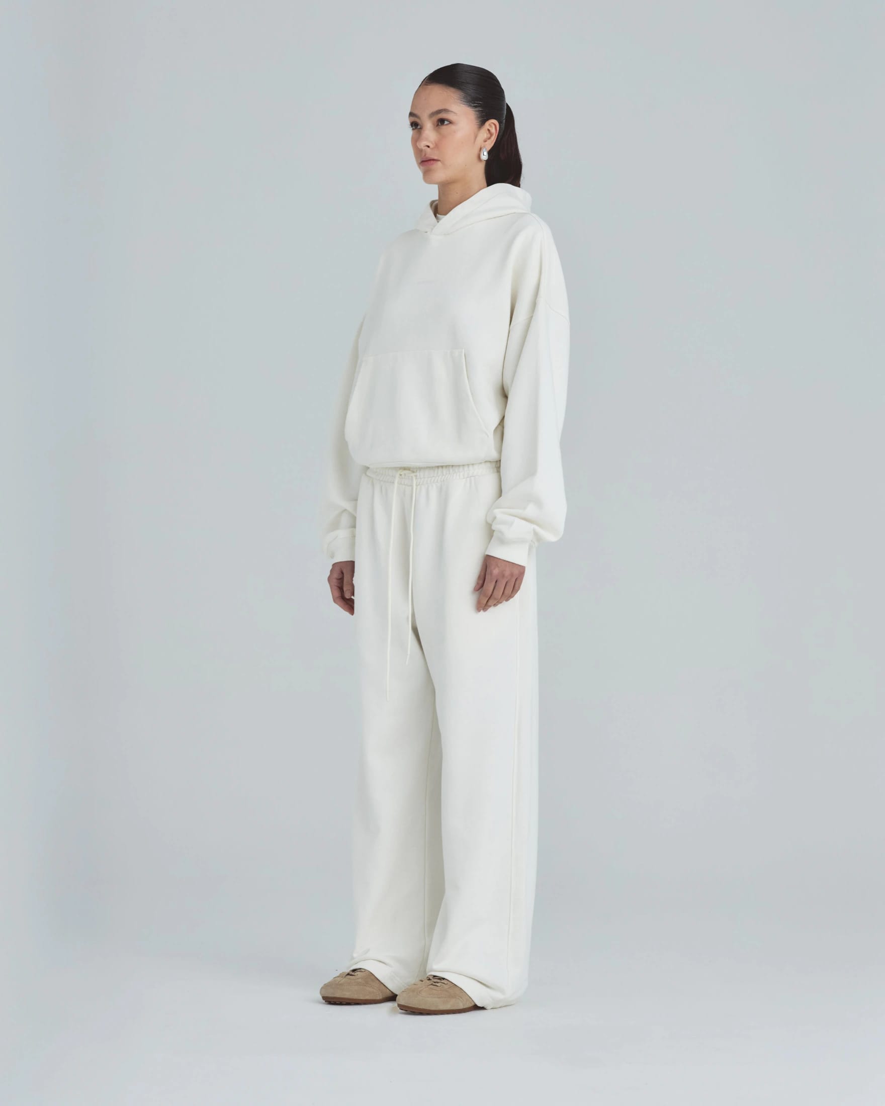 W Line Basic Boxy Fit Hoodie White - imagen 5
