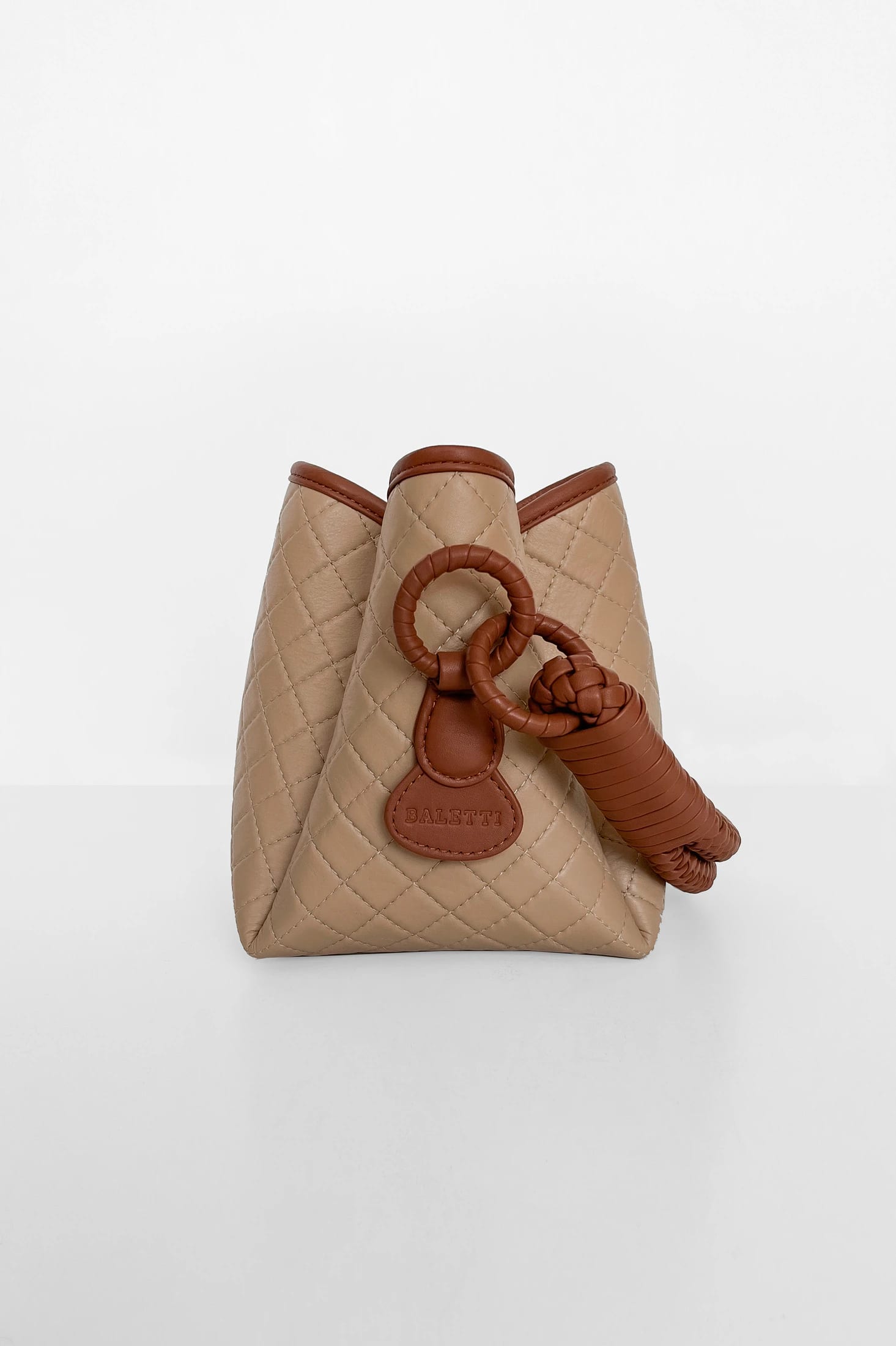Tulip Mini Bucket Bag, Cappuccino & Brandy - imagen 2