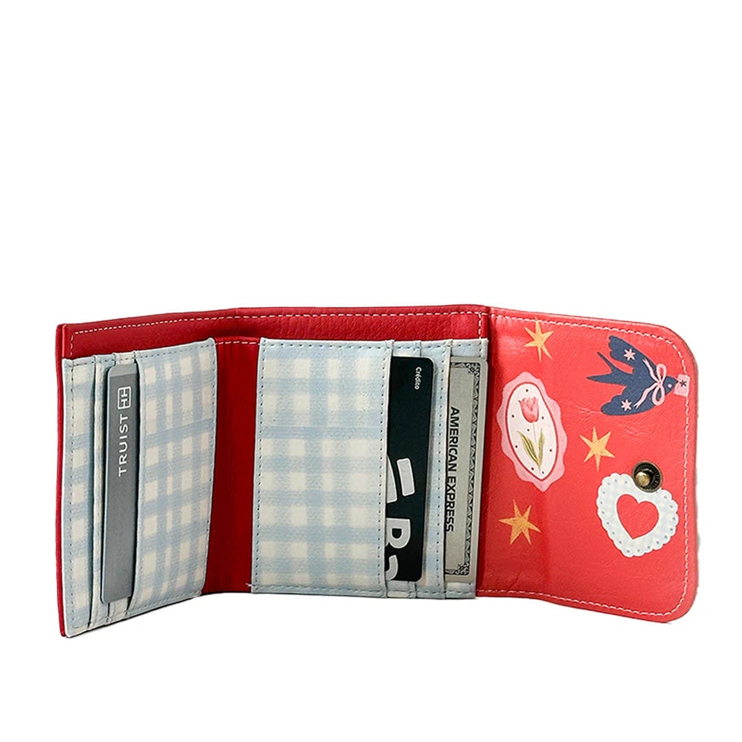 Billetera Para Mujer Italia Rojo Estampada Love Is In The Air - imagen 4