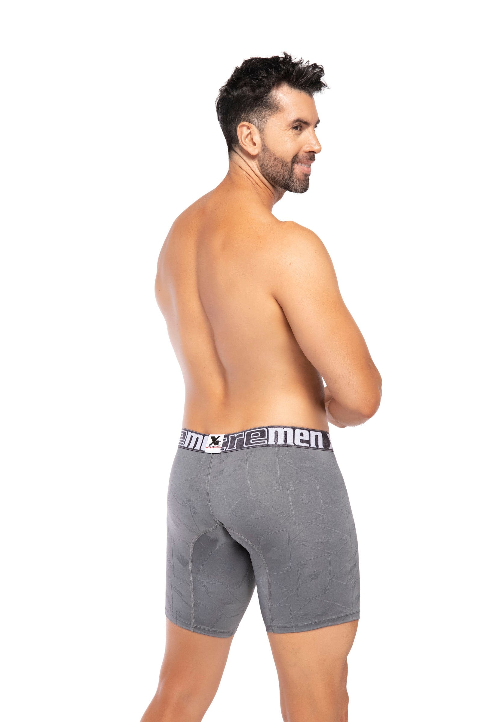 BOXER  CLÁSICO LARGO MICROFIBRA NAIPE GRIS OSC - imagen 2