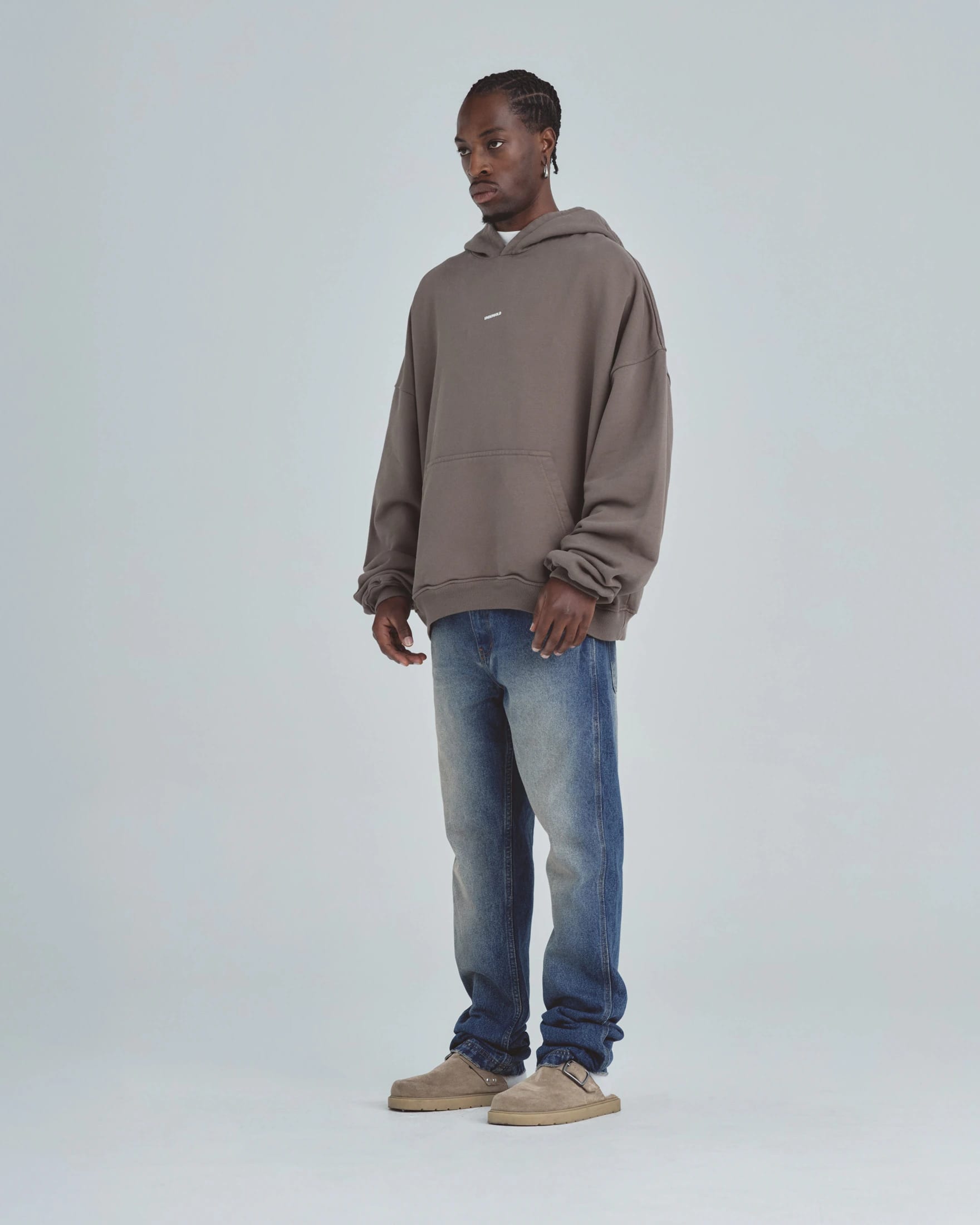Line Basic Hoodie Brown - imagen 5