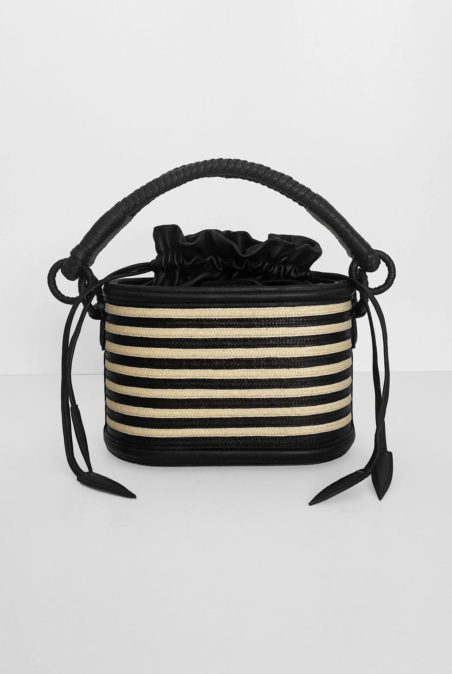 Caña Basket Bucket Bag, Stripes. - imagen 1