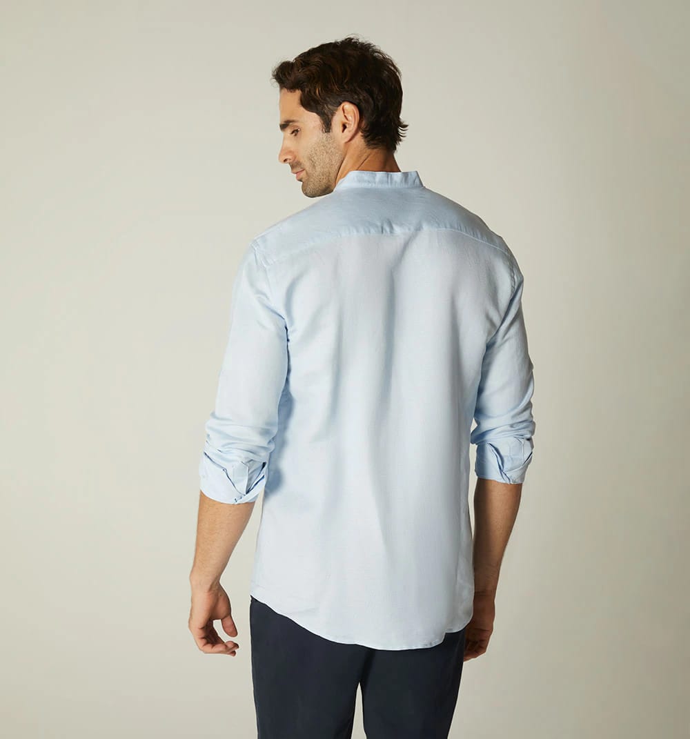 Camisa para hombre en lino cuello nerú m - imagen 10