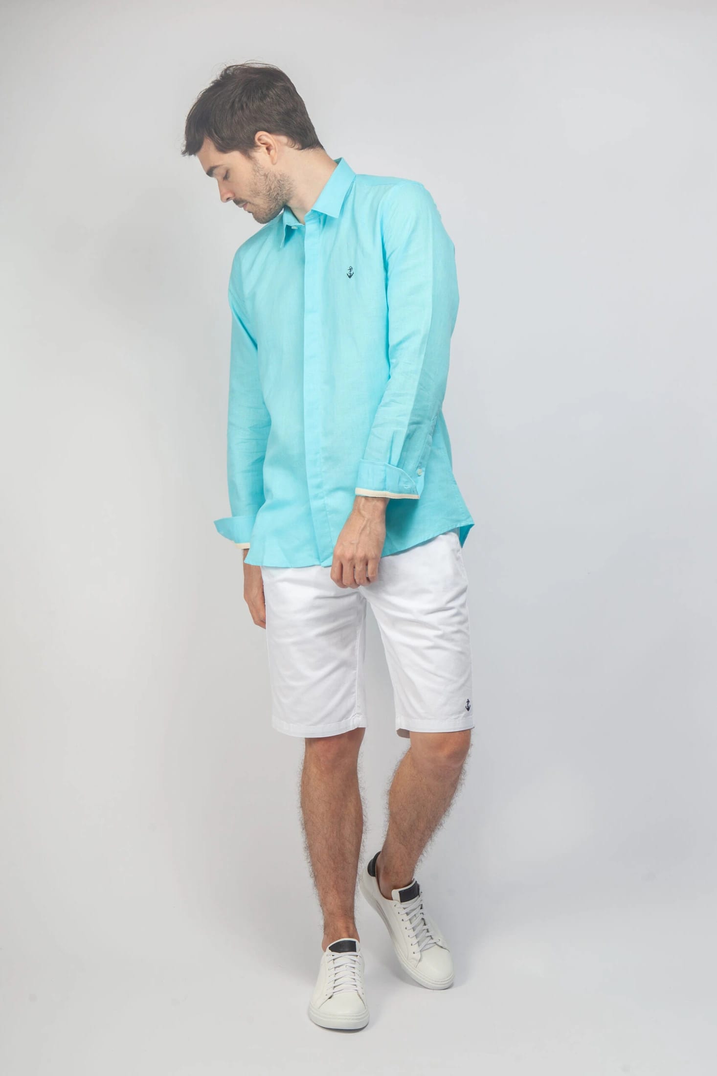 Camisa Lino Aguamarina - imagen 3