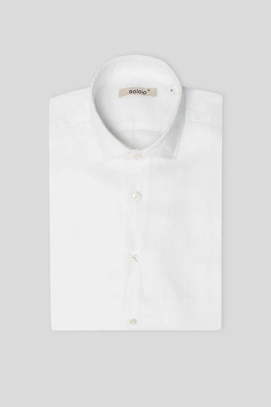 Men's linen shirt white - imagen 3