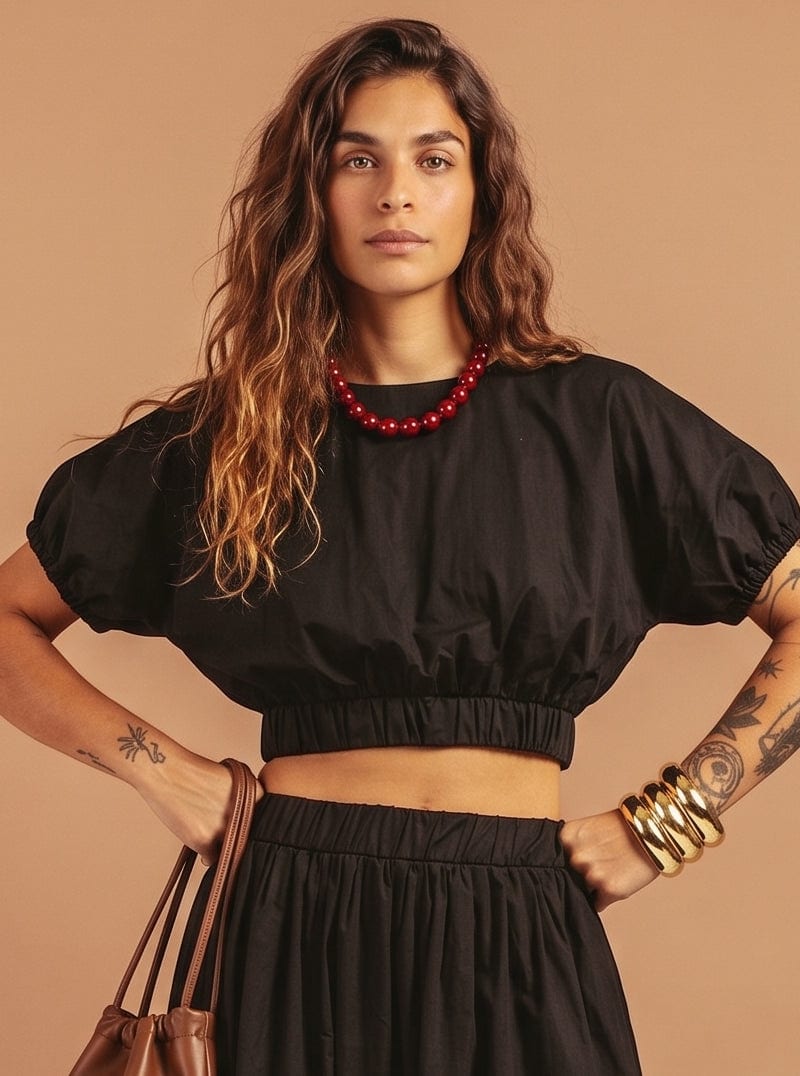 BLUSA GLOBO NEGRA - imagen 4