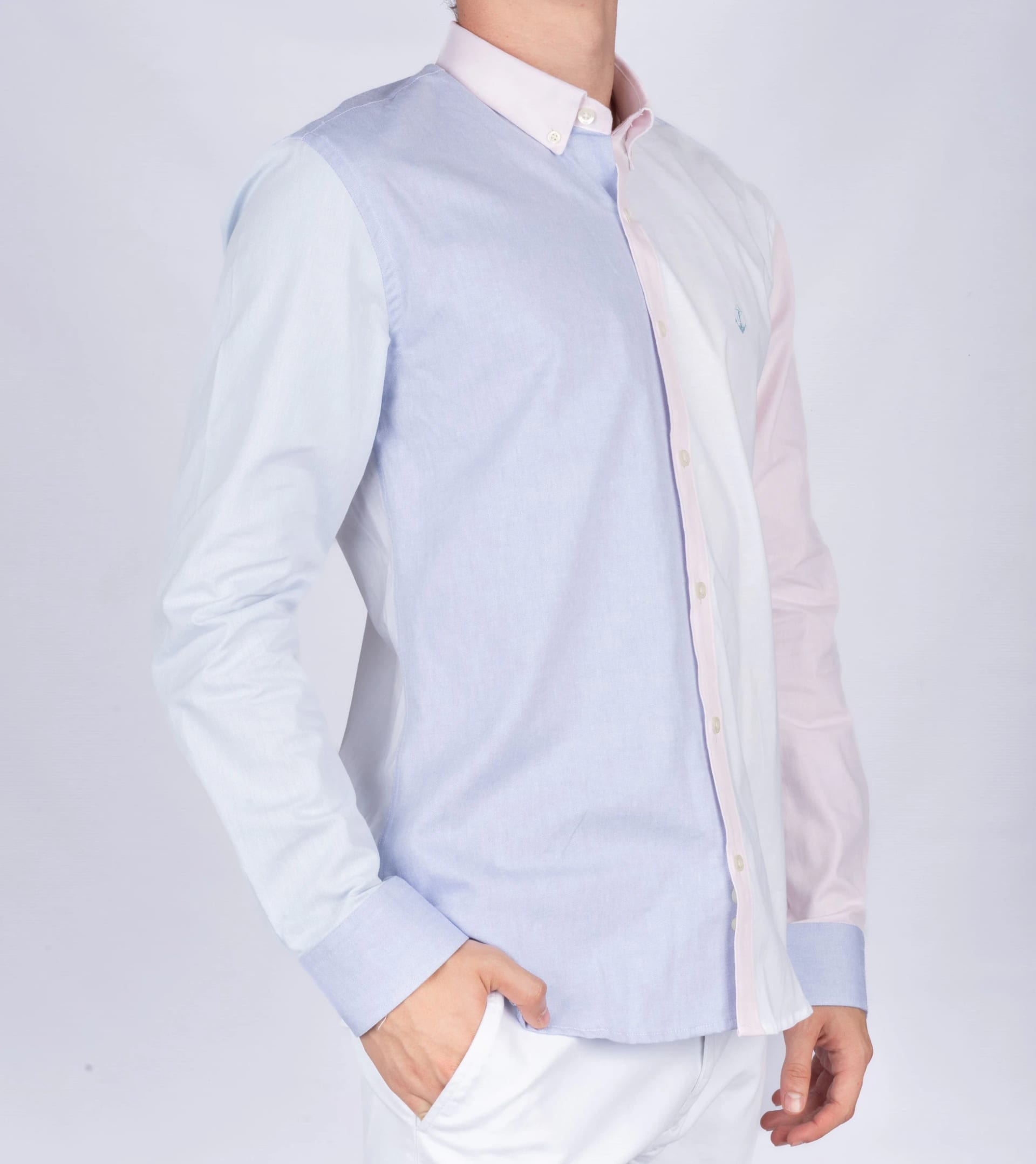 Camisa Oxford Blanca Multicolor - imagen 2