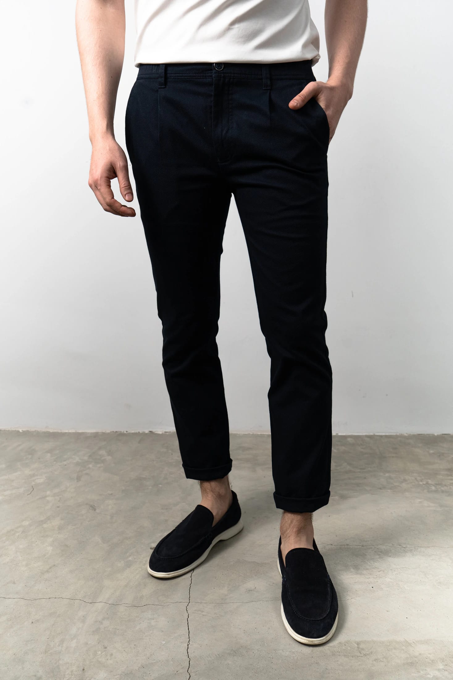 Pantalón Chino Pique Navy - imagen 1