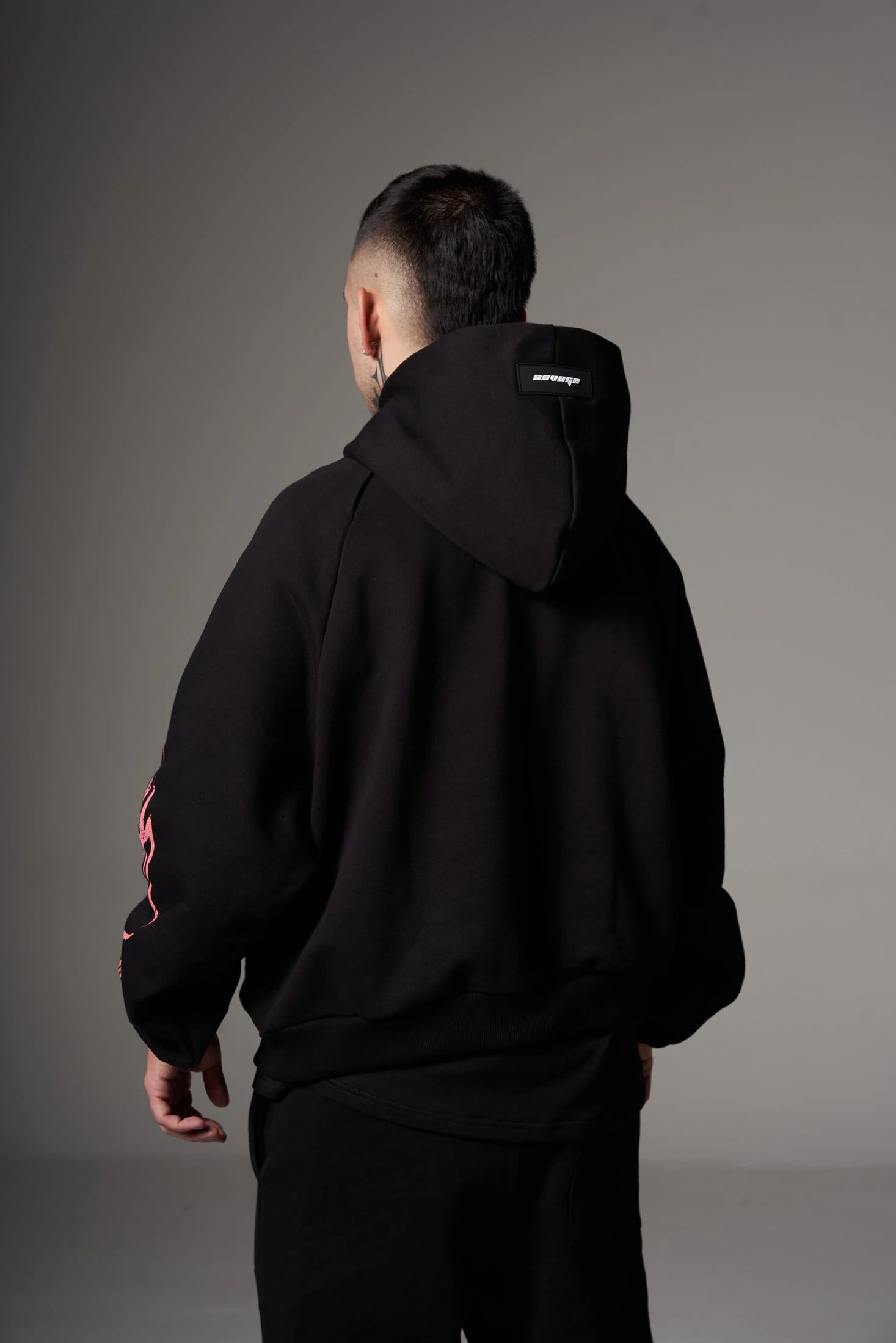 Hoodie Boxy fit rosa piedras  400 gramos - imagen 4