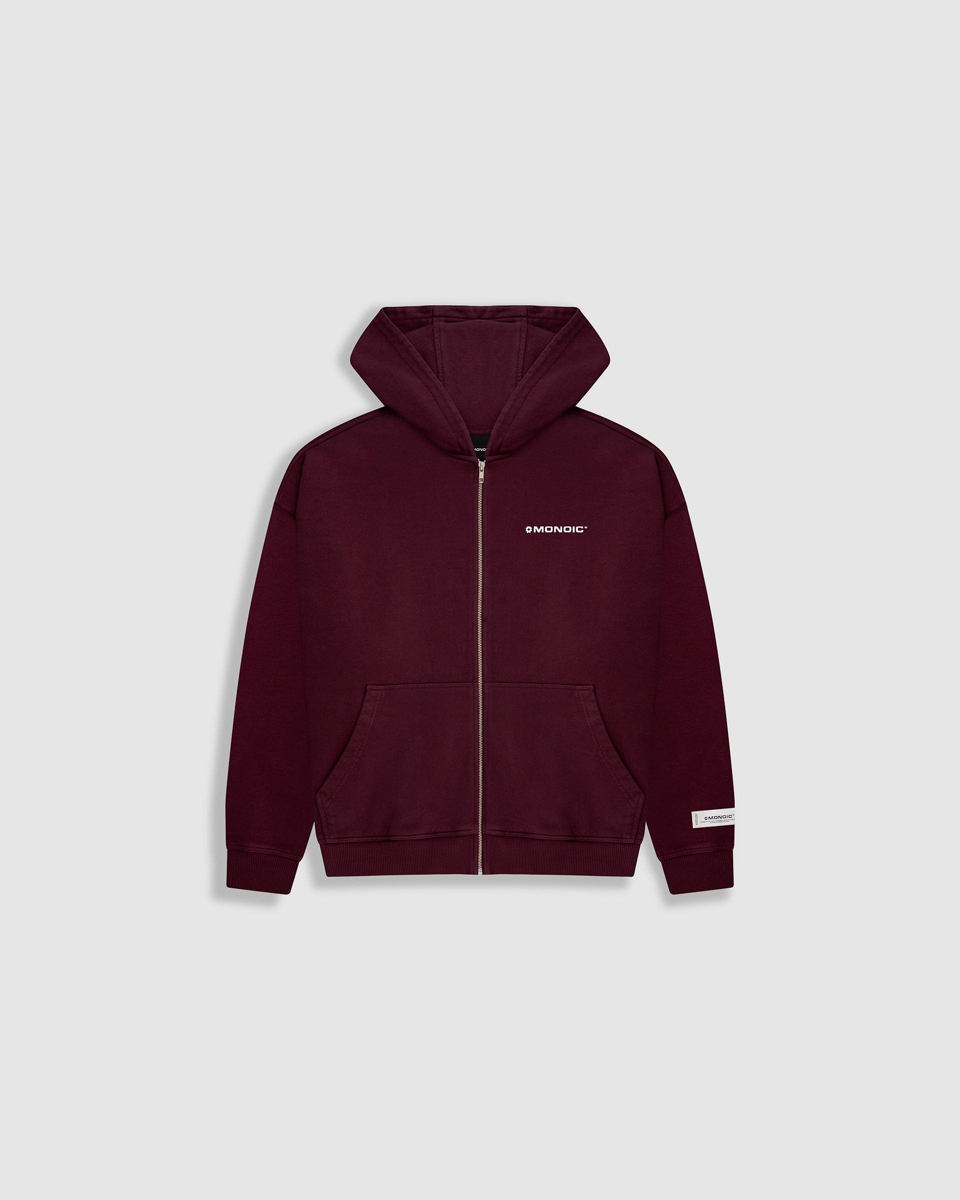 Zip Hoodie Oversized Básico V3 - Burgundy - imagen 1