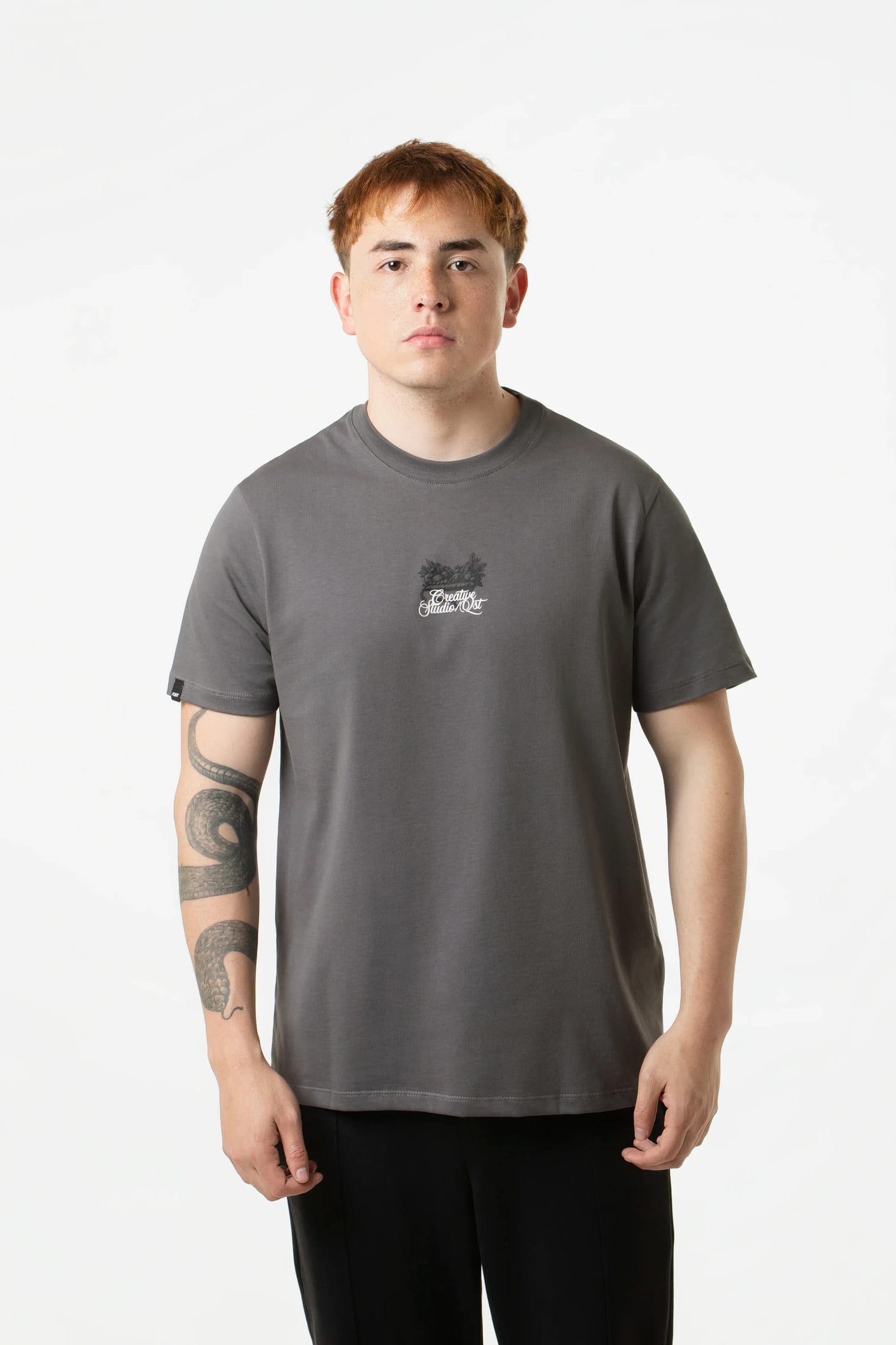 CAMISETA ESPECIAL ESTAMPADO LOCALIZADO COLOR NEGRO-GRIS - imagen 2