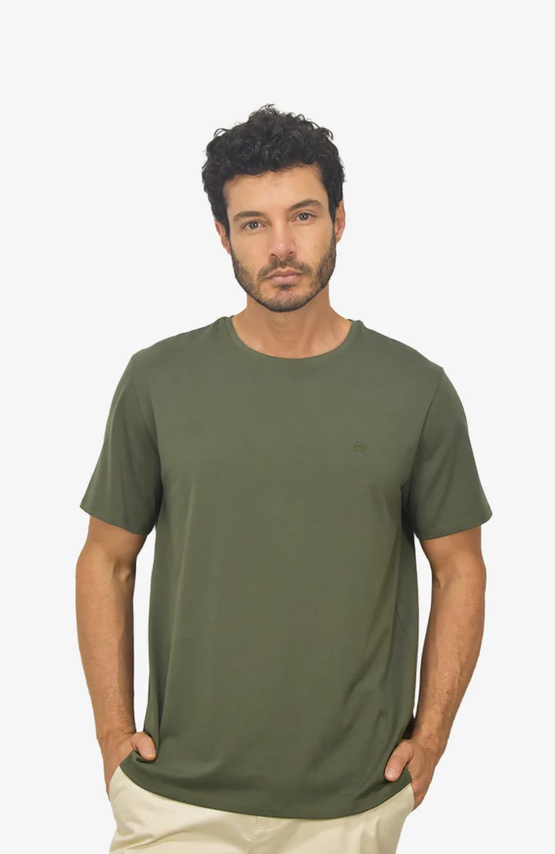 Camiseta básica Verde para Hombre - imagen 2