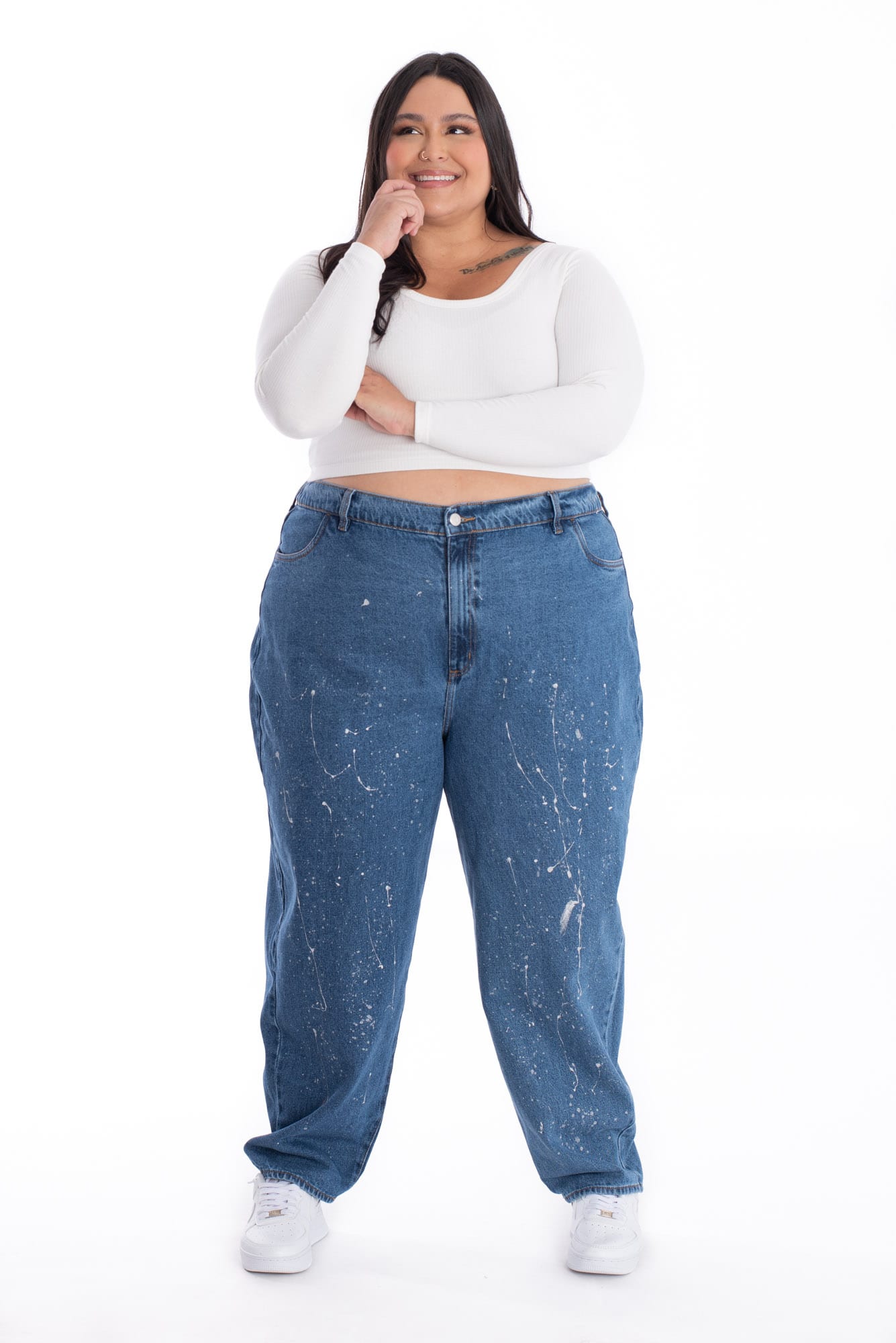 Jean Boyfriend Azul Medio Plata 377 - imagen 7