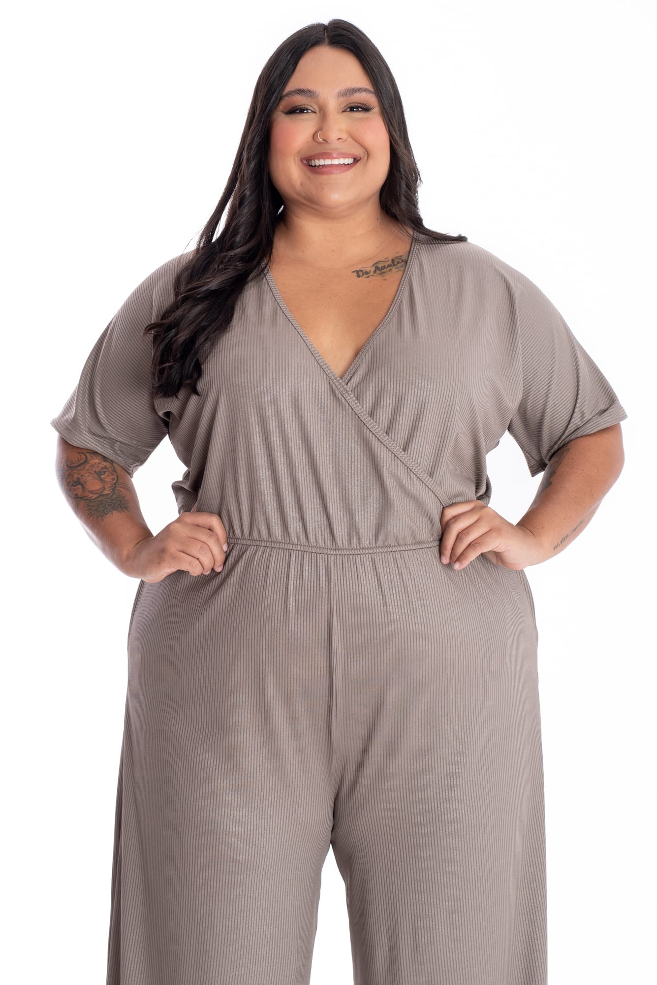Enterizo Débora Taupe - imagen 6