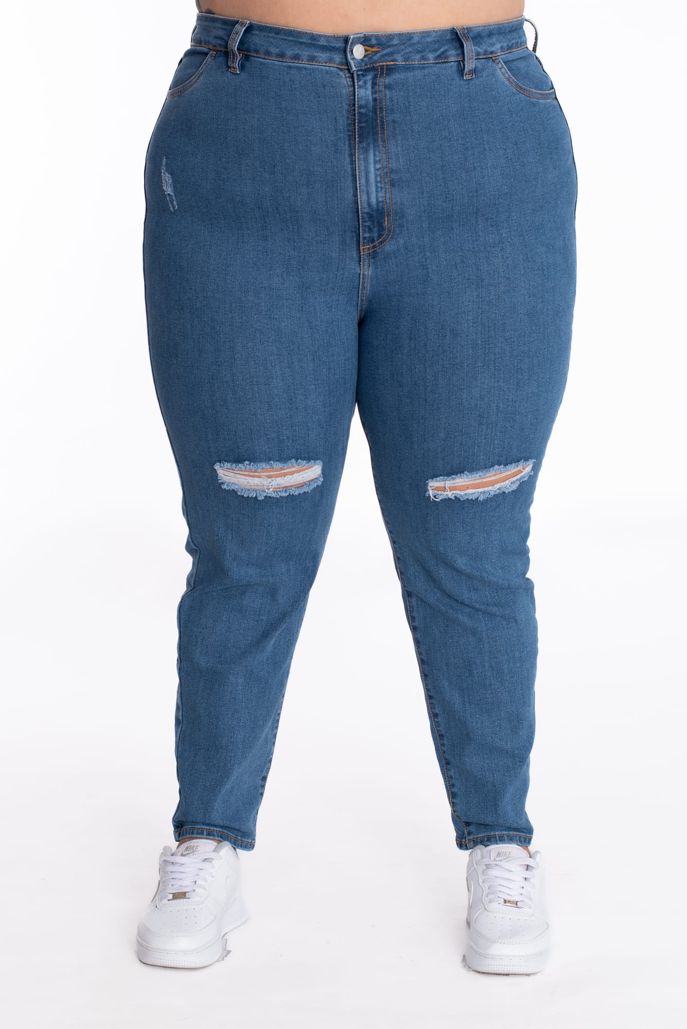 Jean Skinny Azul Medio Roto 407 - imagen 10