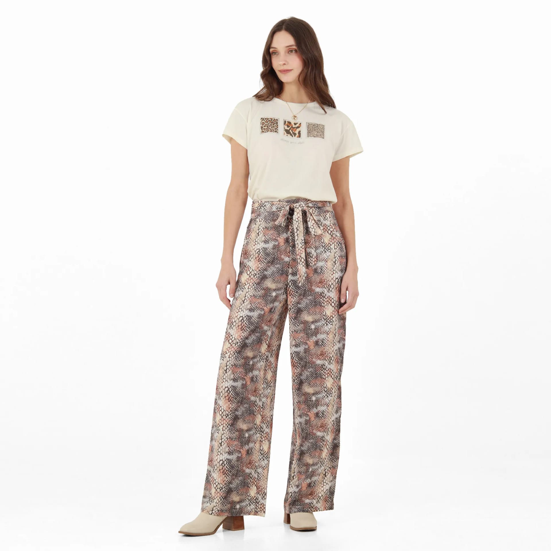 Pantalon Tiro Alto Bota Flare - imagen 1